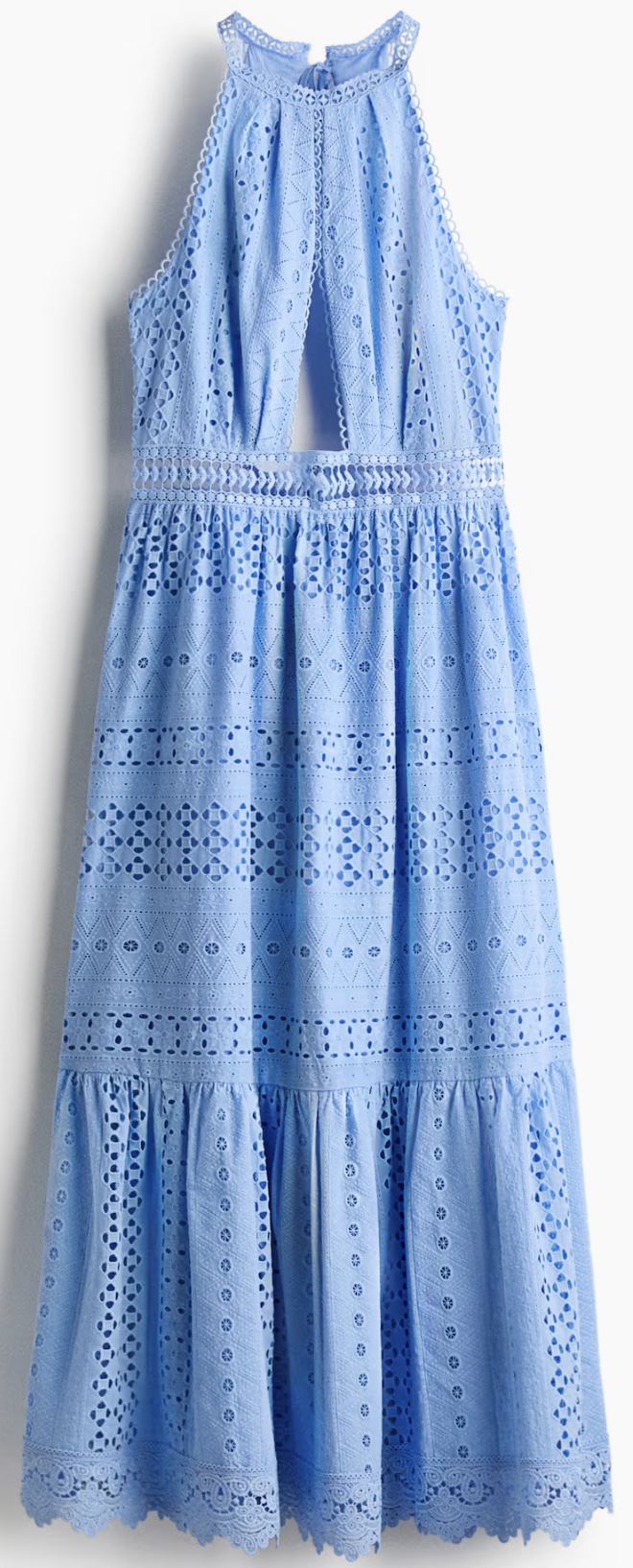 blue eyelet dress